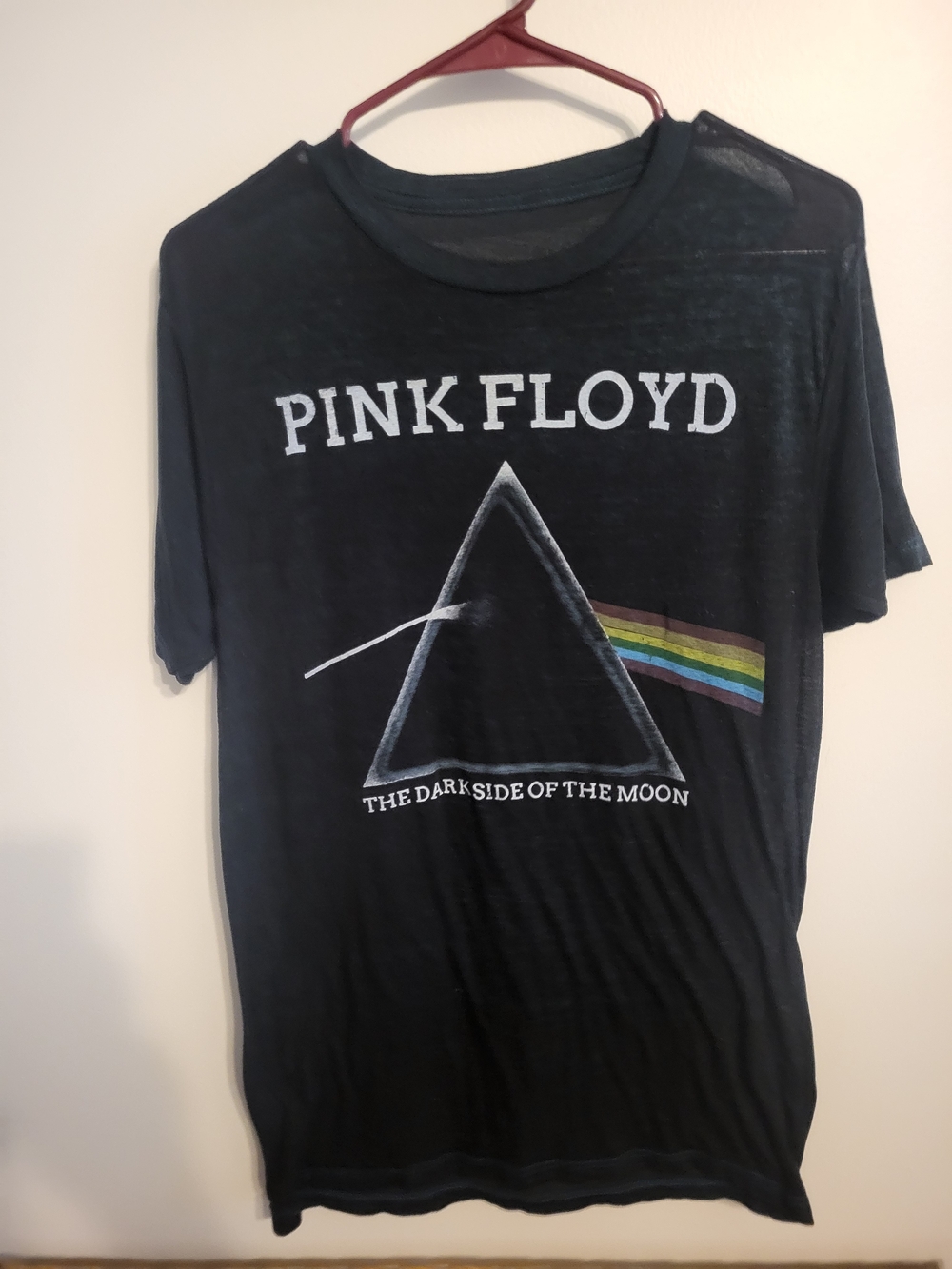 Pink Floyd Small 'The Dark Side of the Moon' Black Graphic Tee